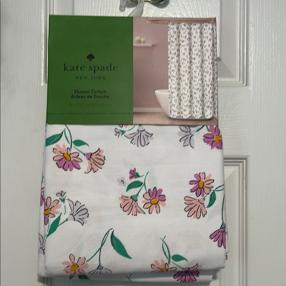 Kate Spade Floral Shower Curtain NEW WITH TAGS